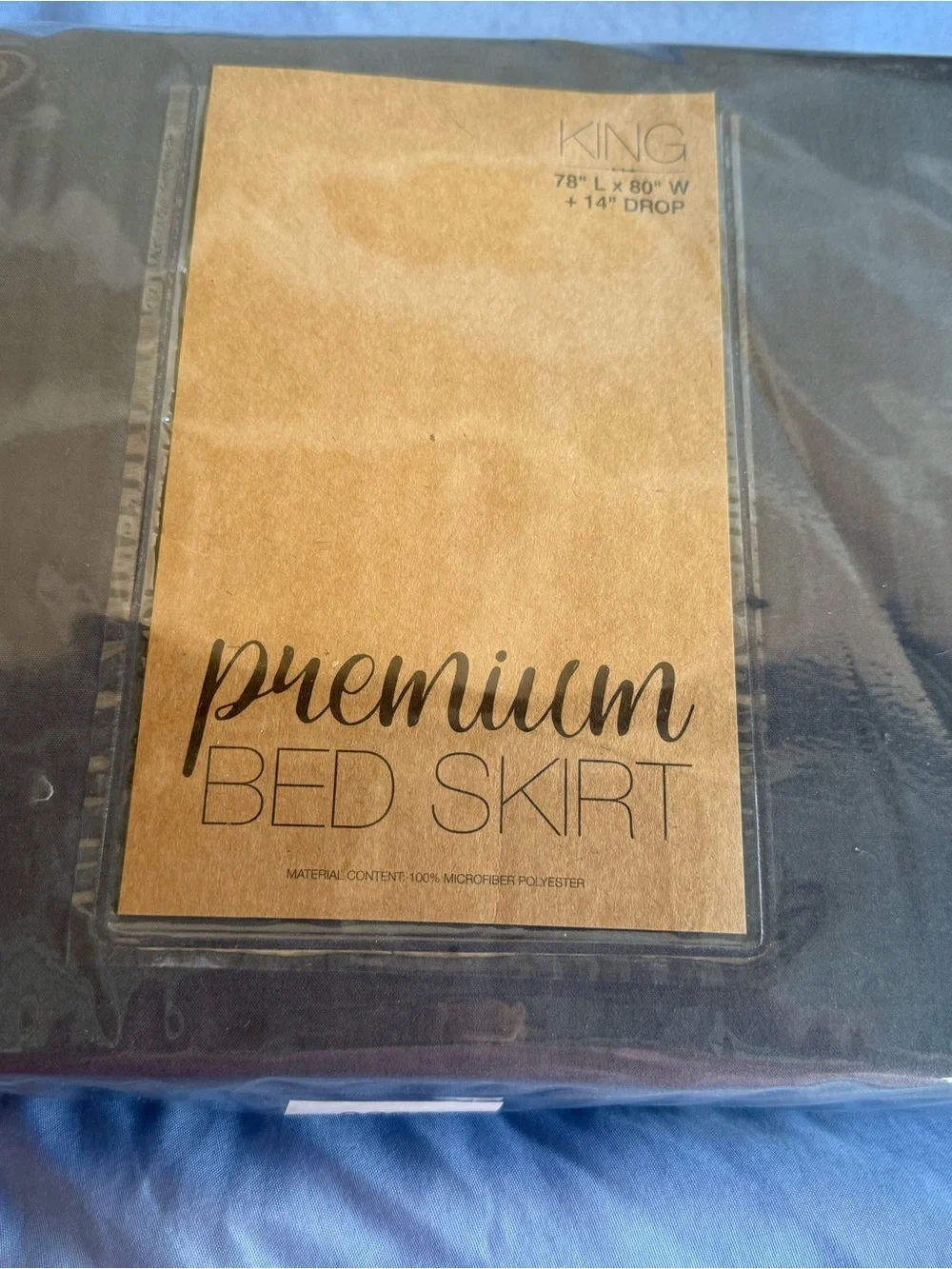 premium bed skirt soft brown